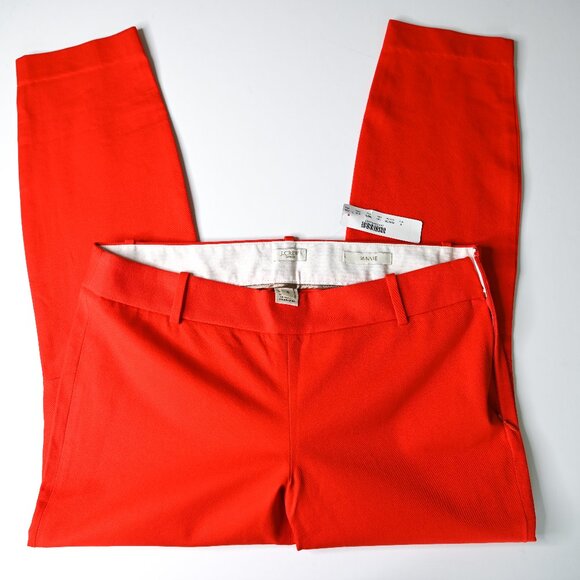 J. CREW Orange Stretch Minnie Ankle Pants - Size 8 - NWT - Picture 3 of 8